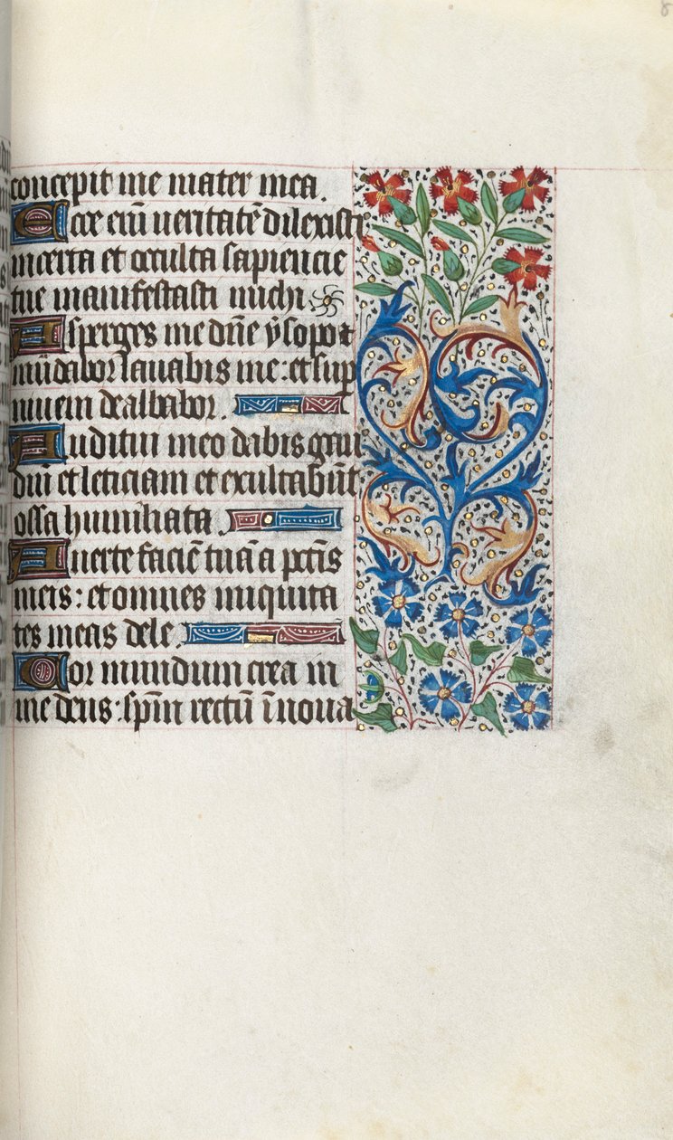 Getijdenboek Gebruik van Rouen: fol. 86r, c. 1470 door Master of the Geneva Latini