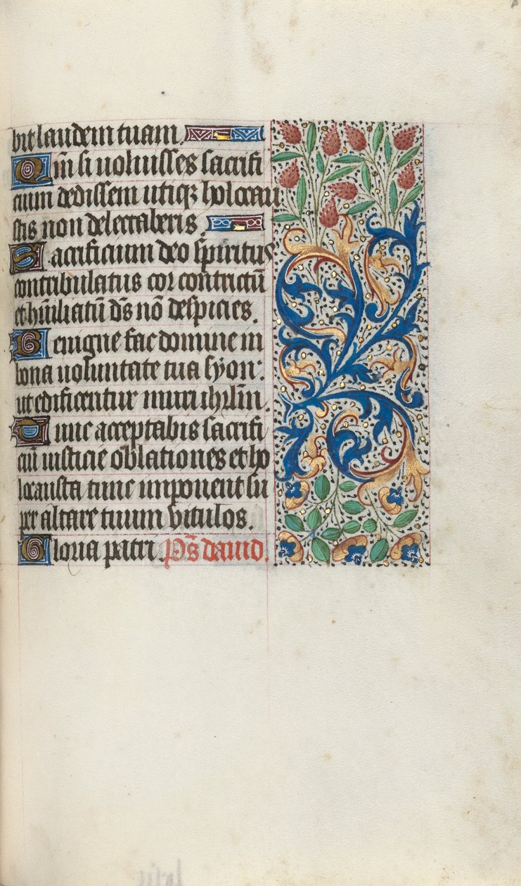 Getijdenboek Gebruik van Rouen: fol. 87r, c. 1470 door Master of the Geneva Latini