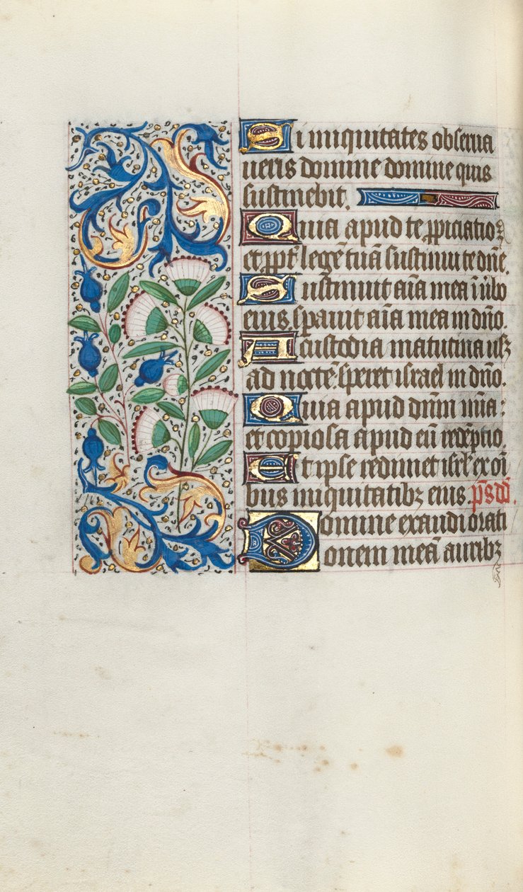 Getijdenboek Gebruik van Rouen: fol. 90v, ca. 1470 door Master of the Geneva Latini