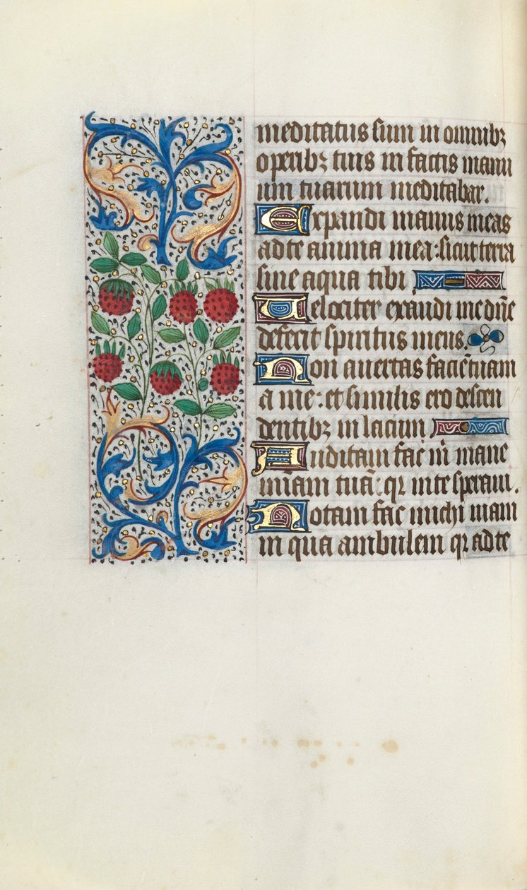 Getijdenboek Gebruik van Rouen: fol. 91v, c. 1470 door Master of the Geneva Latini