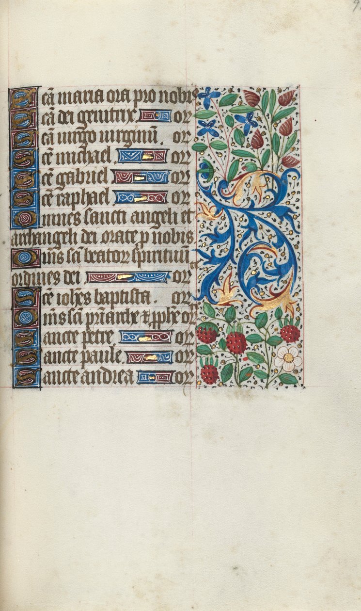 Getijdenboek Gebruik van Rouen: fol. 93r, c. 1470 door Master of the Geneva Latini