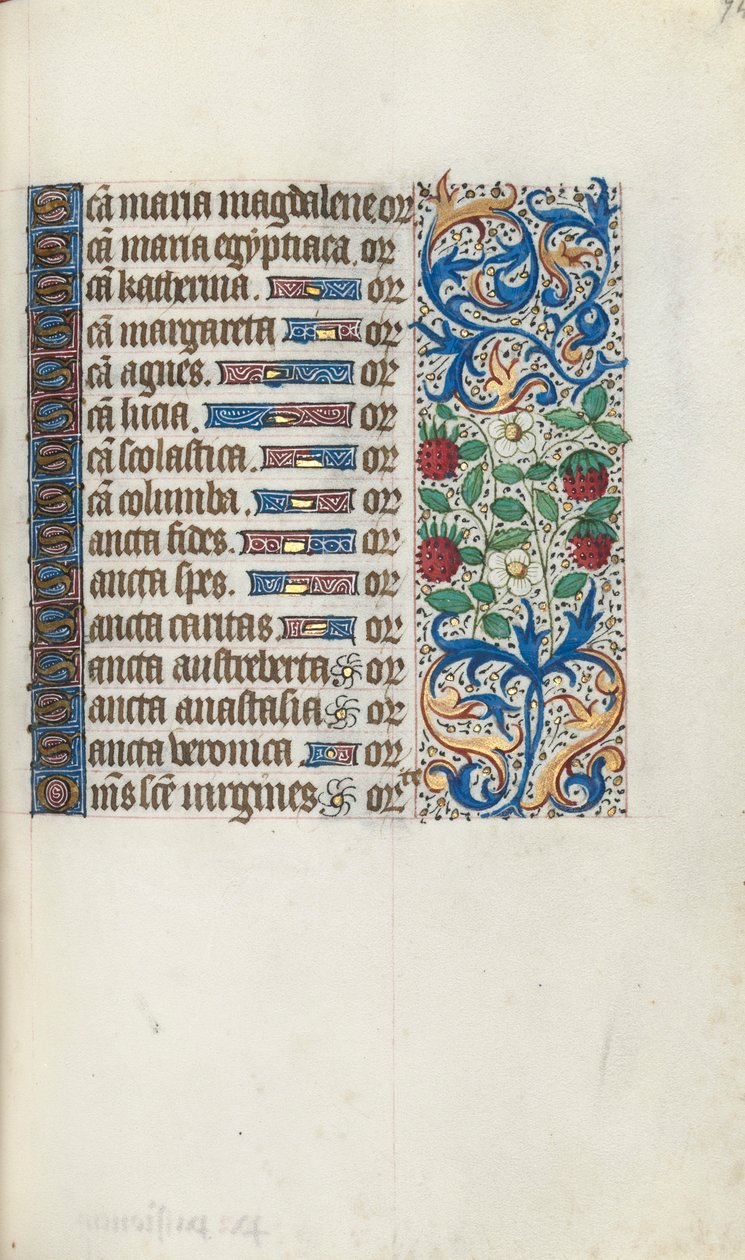 Getijdenboek Gebruik van Rouen: fol. 94r, c. 1470 door Master of the Geneva Latini