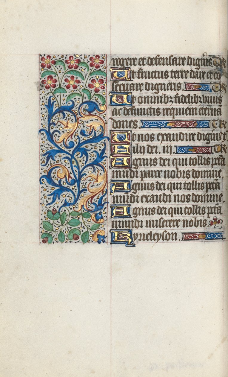 Getijdenboek Gebruik van Rouen: fol. 95v door Master of the Geneva Latini