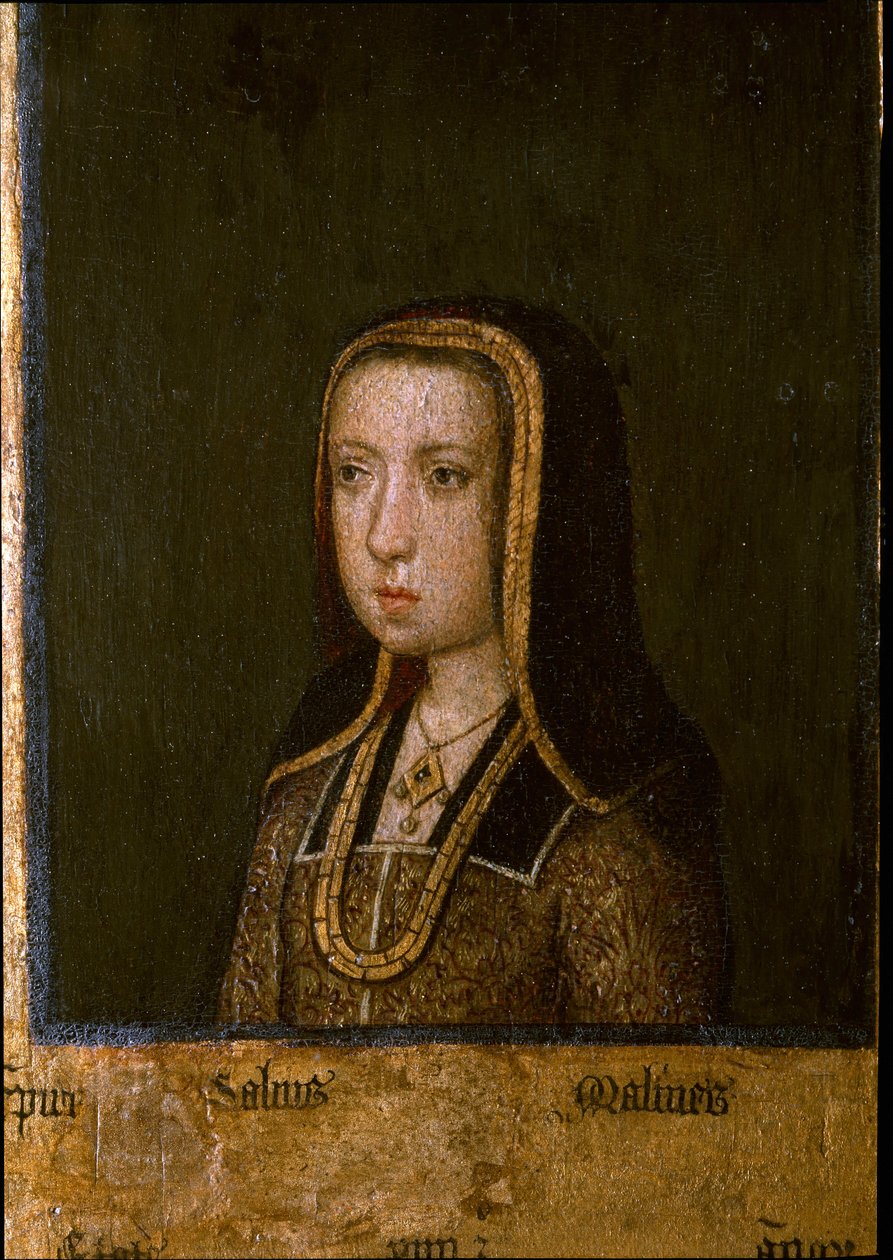 Portret van Margarita van Oostenrijk, in 1494 door Master of the Guild of Saint George