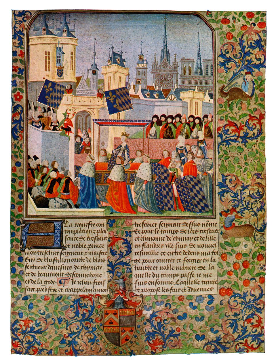 De intocht van koningin Isabella in Parijs, ca. 1385 15e eeuw door Master of the Harley Froissart