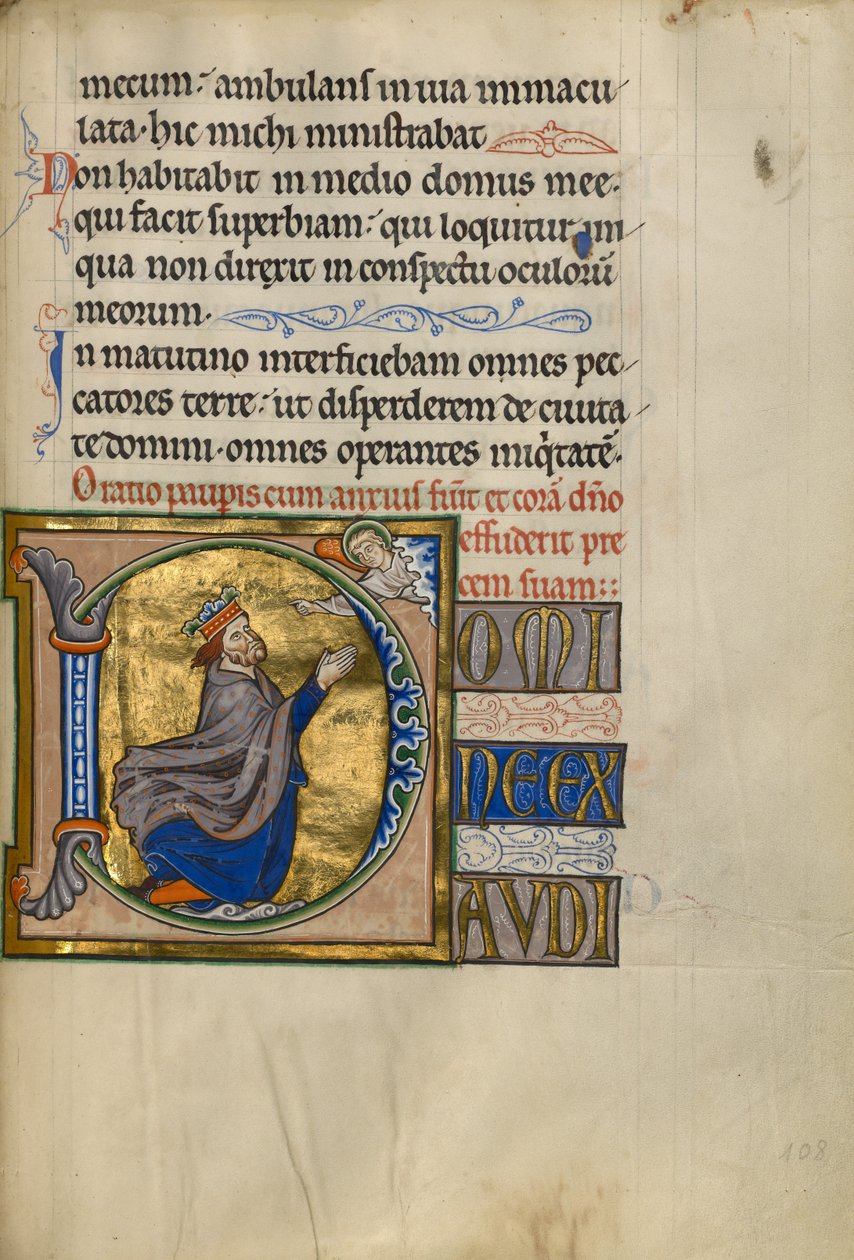 Begin D: David in gebed door Master of the Ingeborg Psalter