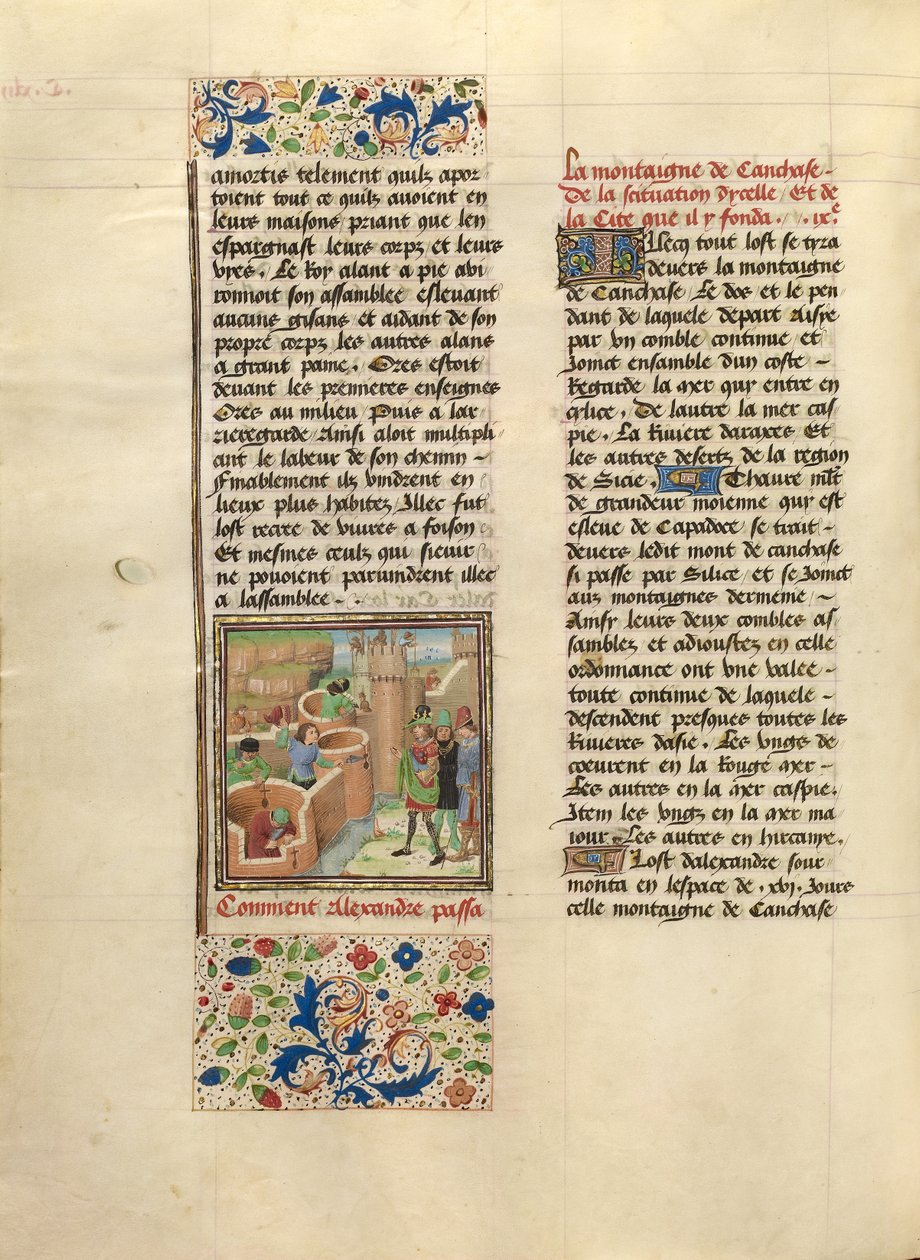 De stichting van Alexandrië-in-Caucaso door Master of the Jardin de vertueuse consolation