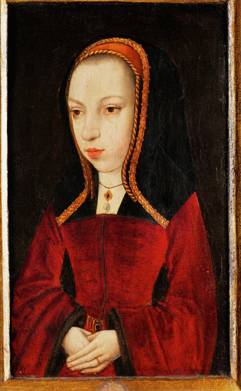 Margaretha van Oostenrijk, aartshertogin, dochter van keizer Maxilmilian I, landvoogdes van de Nederlanden ... door Master of the Legend of St.Priest