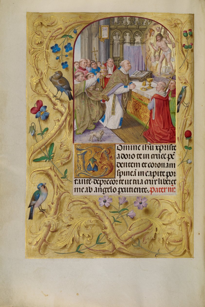 De mis van Sint Gregorius door Master of the Lübeck Bible