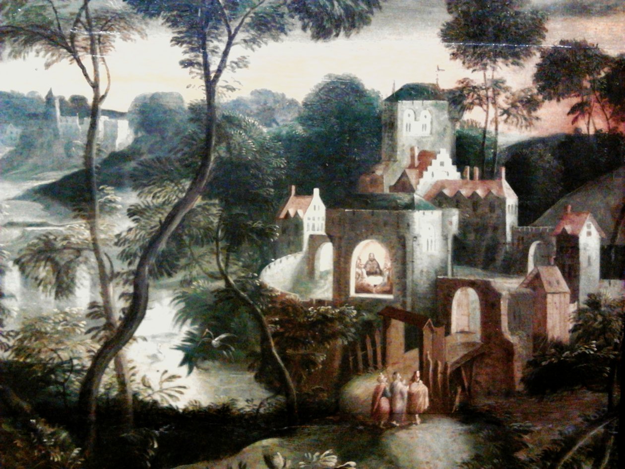 Christus met discipelen op weg naar Emmaüs


 (detail). door Master of the Prodigal Son