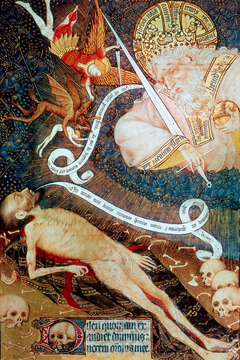 Het oordeel van de dood, vroege 15e eeuw door Master of the Rohan Hours