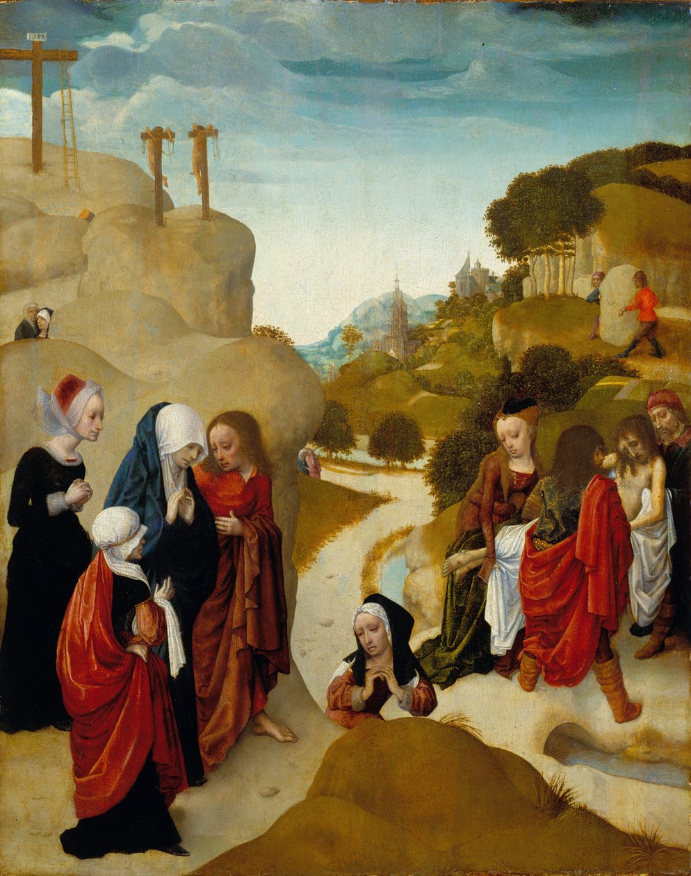 De graflegging van Christus door Master of the Virgo Inter Virgines