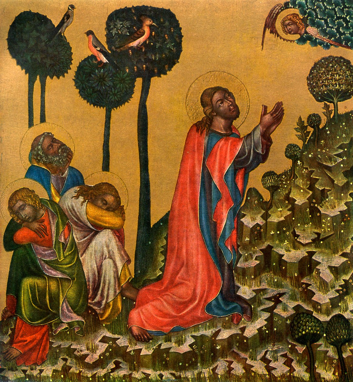 Jezus in de Olijfgaard, ca. 1350 1955 door Master of the Vyssi Brod Altar