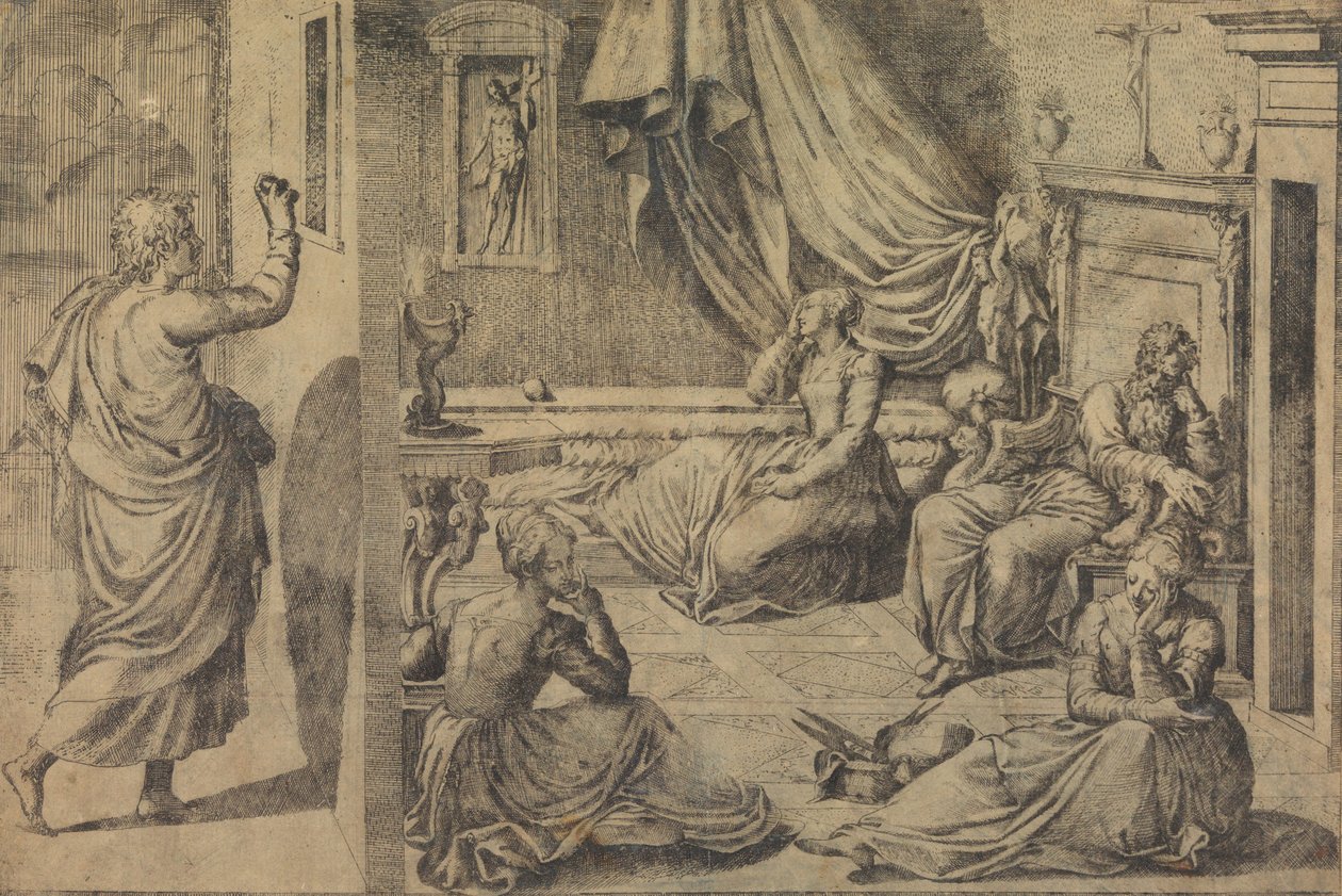 Sint Nicolaas van Bari door Master with the Name of Jesus