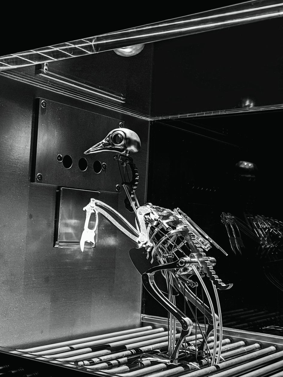 The Machine Zone, 2019 (Staal, aluminium, servomotoren) door Mat Collishaw