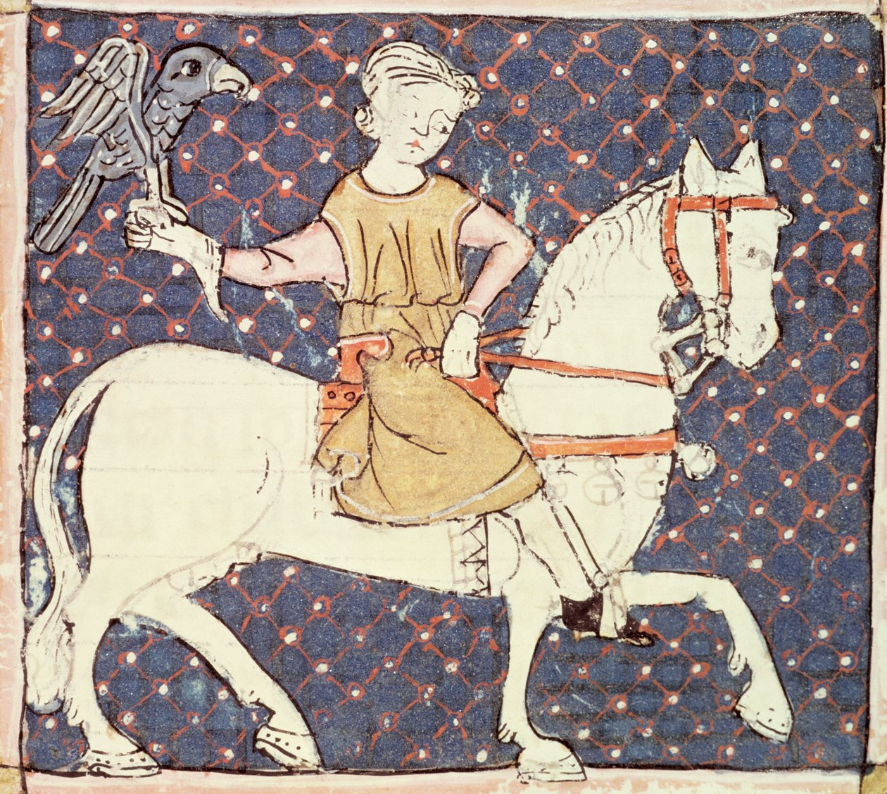 Fol.58v Mei: Valkenjacht door Matfre Ermengaut