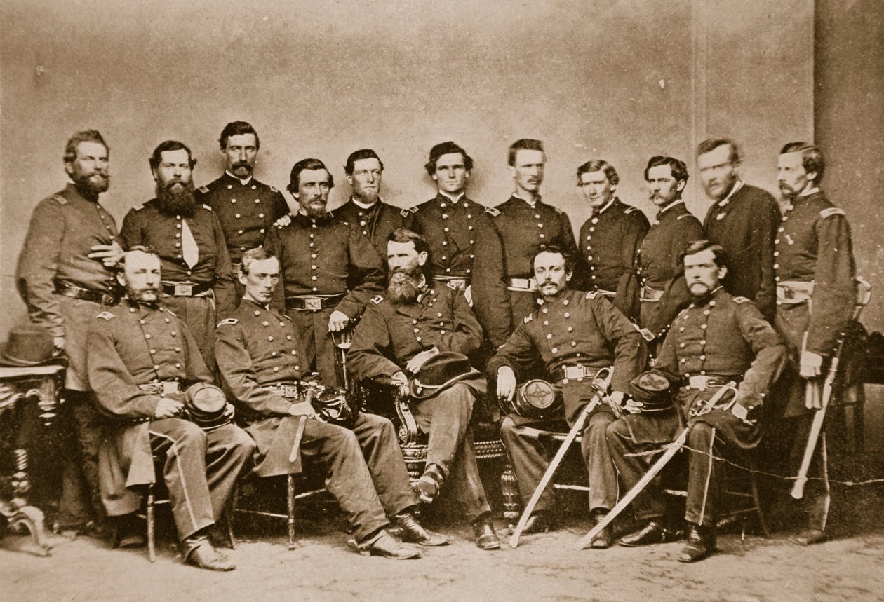 Generaal F. P. Blair en Staf, 1861-65 door Mathew B. Brady