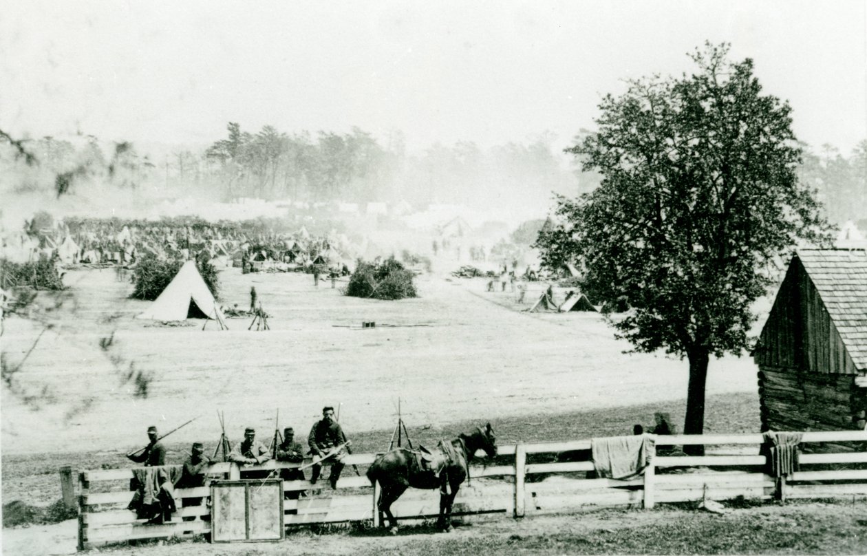 Kamp Winfield Scott, bij Yorktown, 3 mei 1862 door Mathew B. Brady
