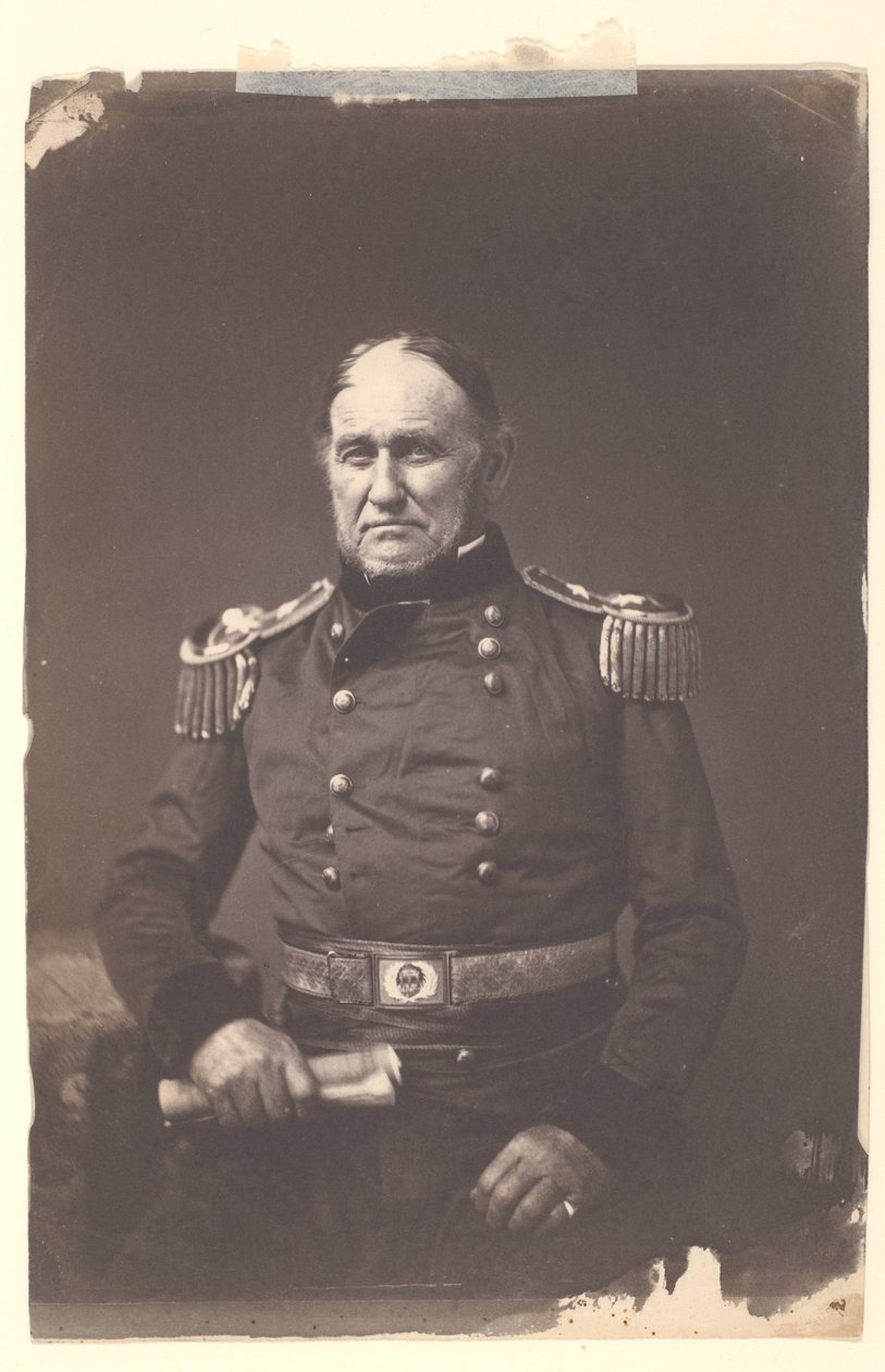 Generaal-majoor David E. Twiggs door Mathew B. Brady