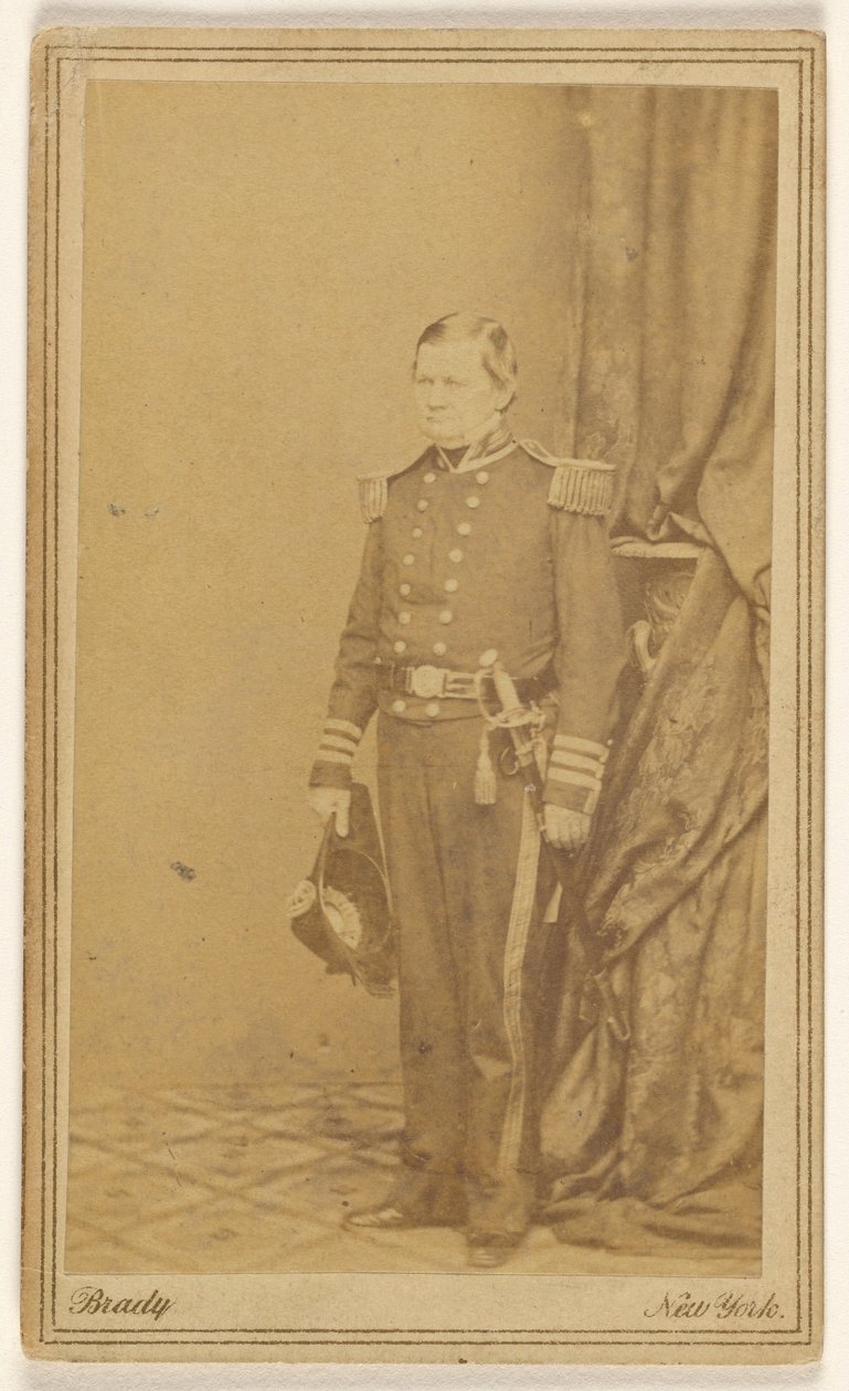 Konteradmiral Jas. Smith, U.S.N. Ch. Bu of Jacks & (---illeg.) Feb 9. 63. door Mathew B. Brady