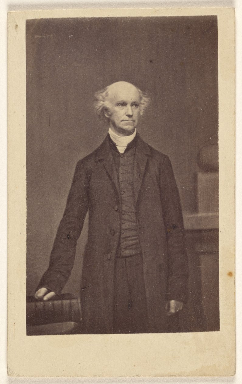[Niet-geïdentificeerde kalende man, staand] door Mathew B. Brady