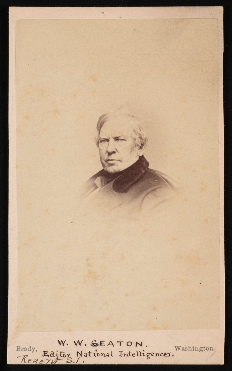 Portret van William Winston Seaton 1785-1866, voor 1866 door Mathew Brady