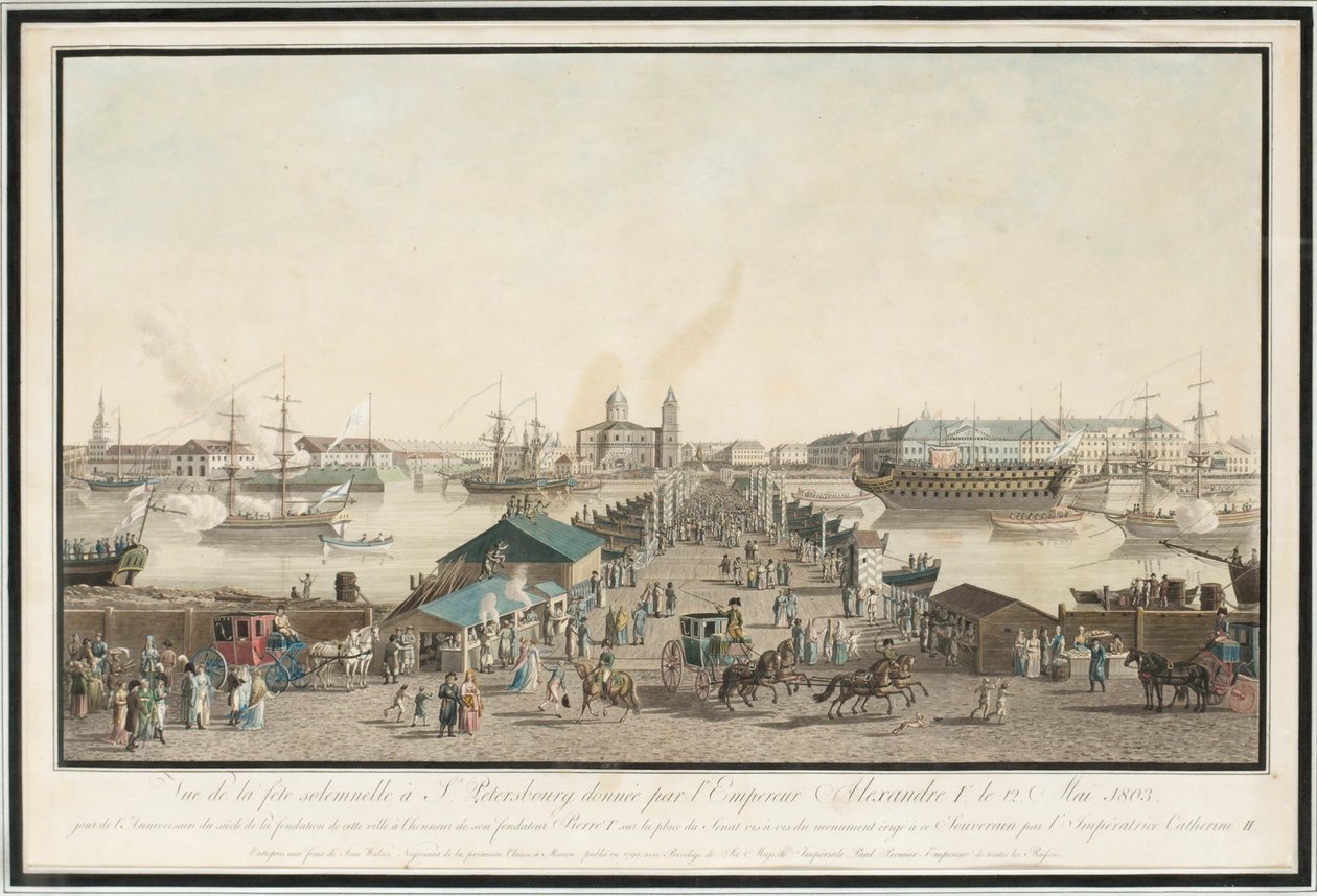 Eerste jubileumviering van St. Petersburg, eeuwfeest van de stad op mei 1803, 1804 door Mathias Gabriel Lory