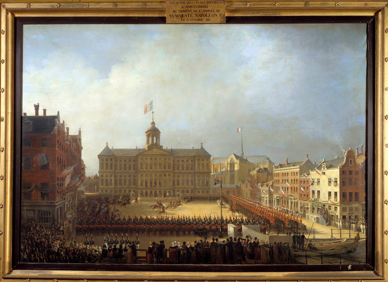 Aankomst van Napoleon I op de Place Royale in Amsterdam 15/10/1811 door Mathieu Ignace van Bree