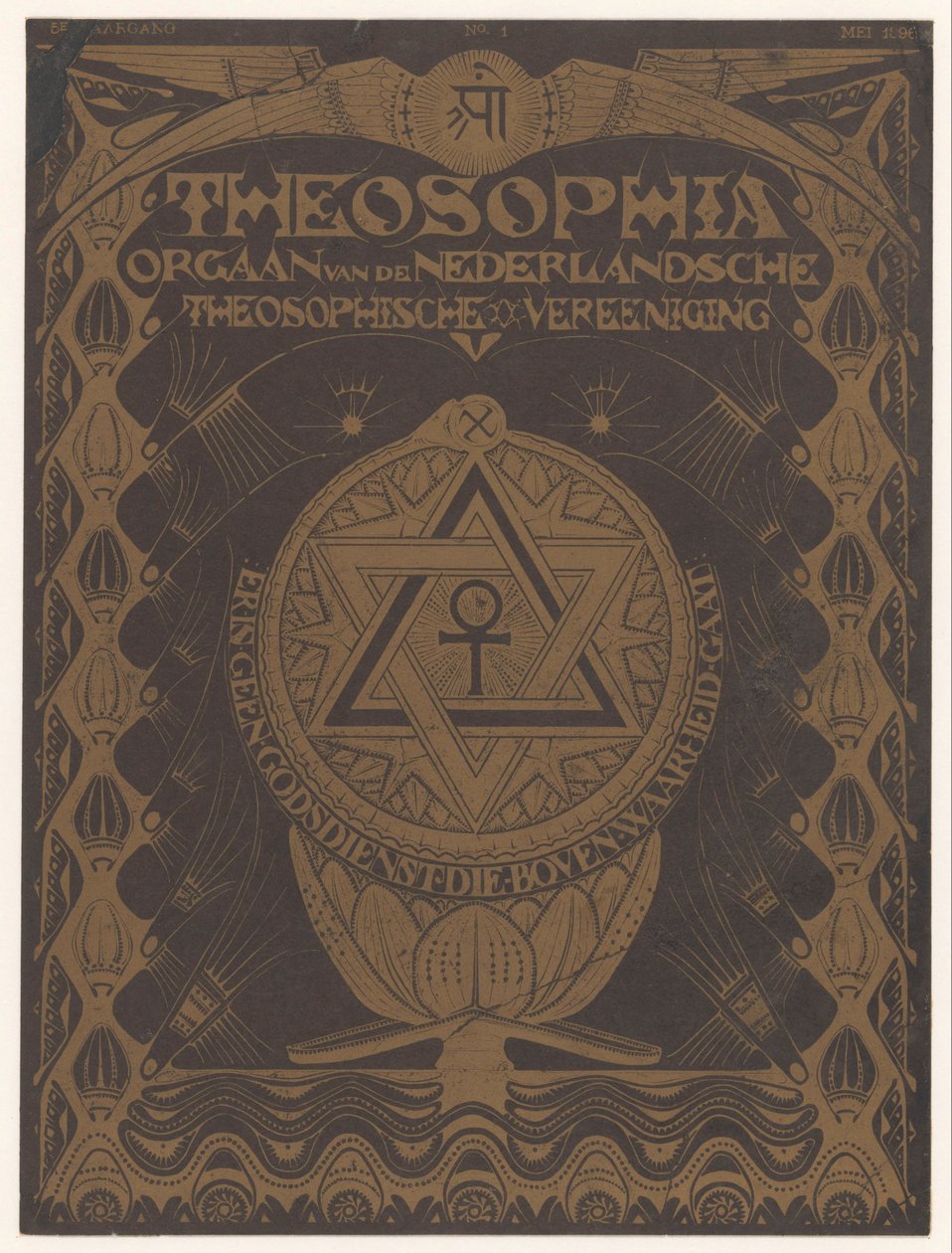 Omslag tijdschrift Theosophia door Mathieu Lauweriks