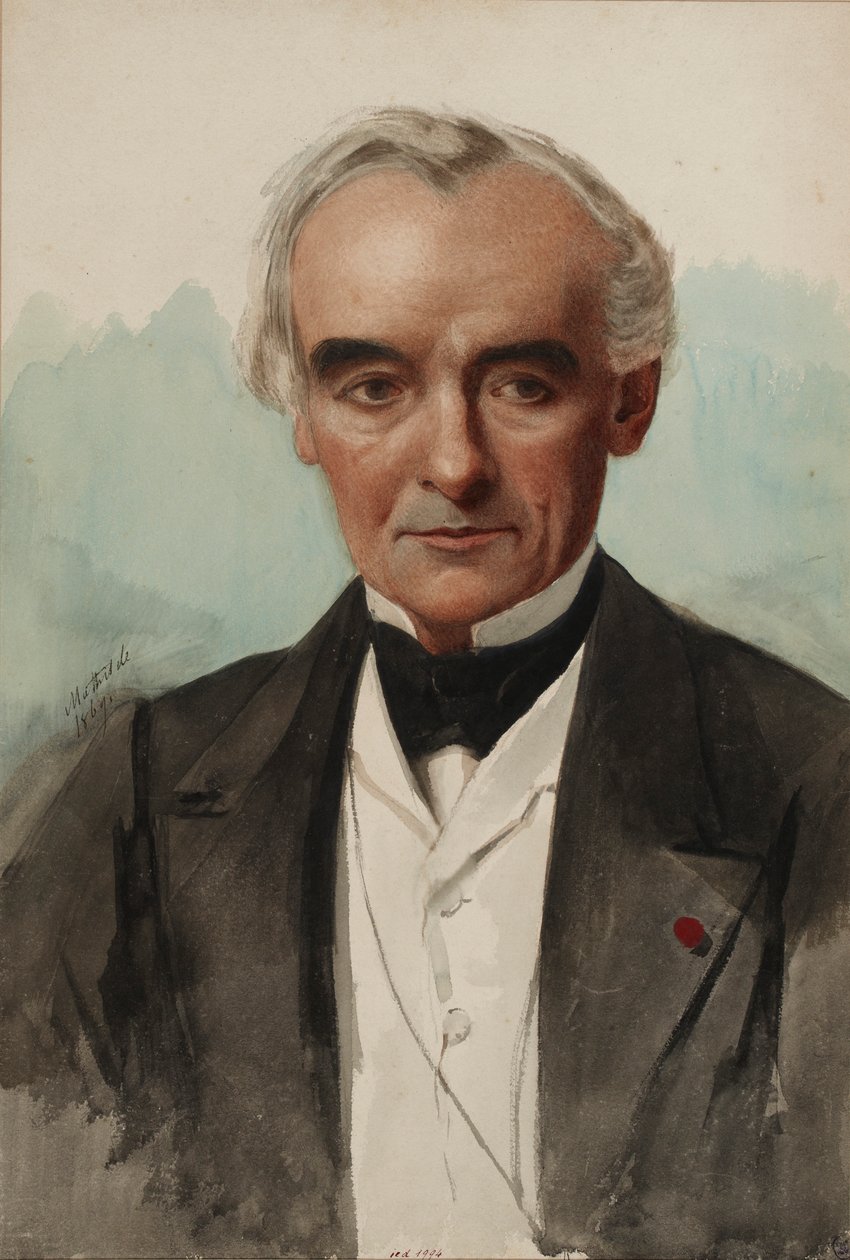 Portret van de schrijver Prosper Mérimée 1803-1870, 1869 door Mathilde Bonaparte
