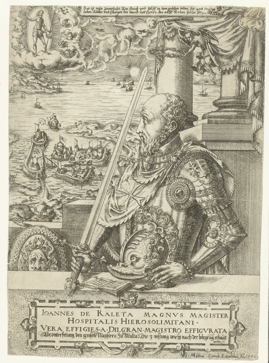 Portret van Jean Parisot de La Valette, Grootmeester van de Maltezer ridders door Mathis Zündt