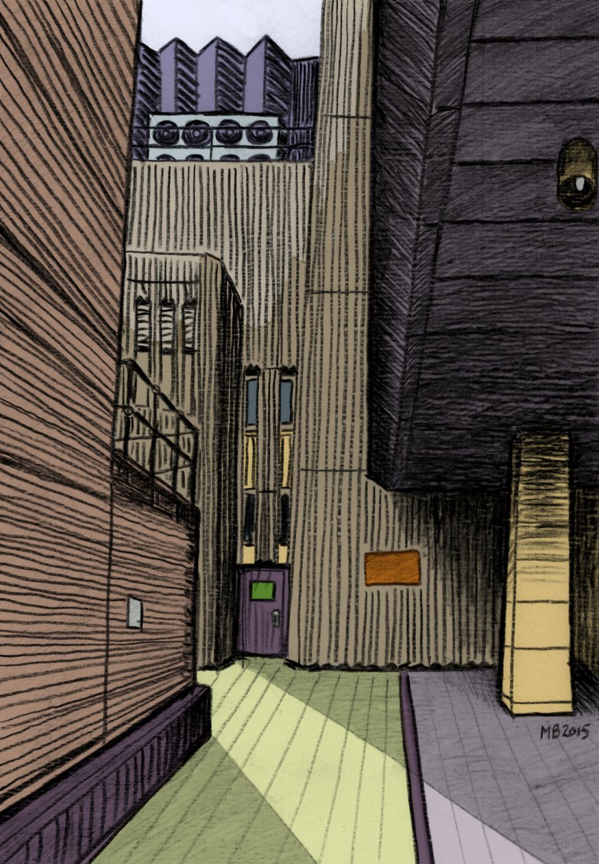 Hopton Street, SE1, 2015 (potlood, digitaal) door Matt Bannister