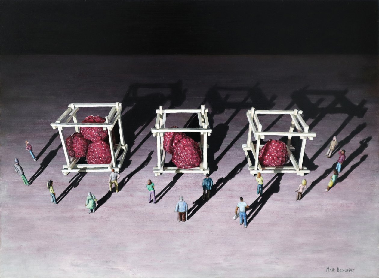 More Than One, 2021 (acryl op paneel) door Matt Bannister