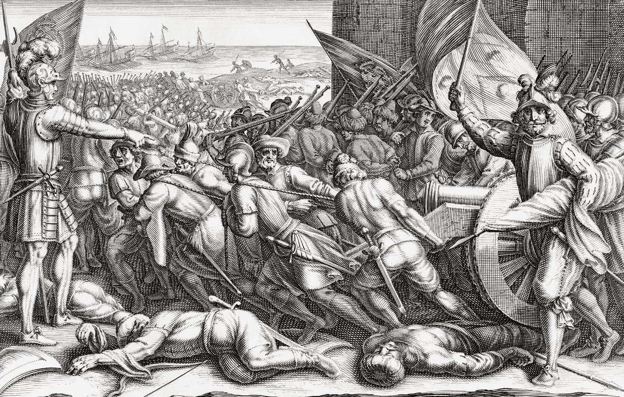 Inscheping van de troepen van Ferdinando I de