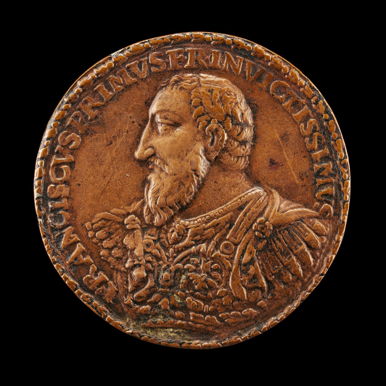 François I, 1494-1547, koning van Frankrijk 1515, waarschijnlijk 1538-1544 door Matteo dal Nassaro
