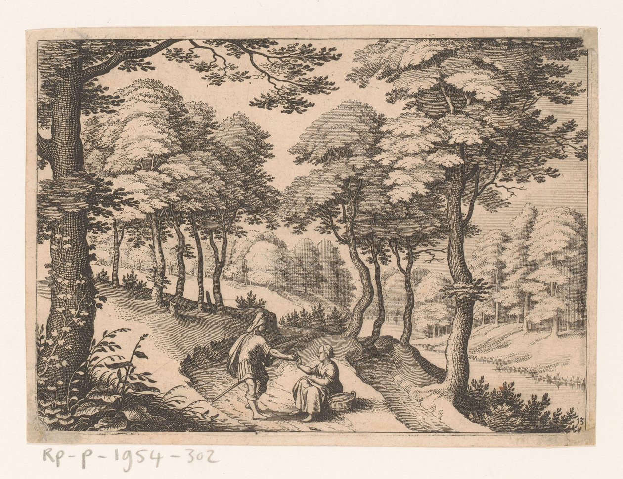 Juda en Thamar door Matthäus Merian (I)