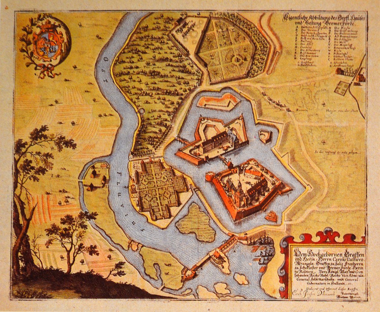 Bremervörde, Nedersaksen, Duitsland door Matthaus Merian