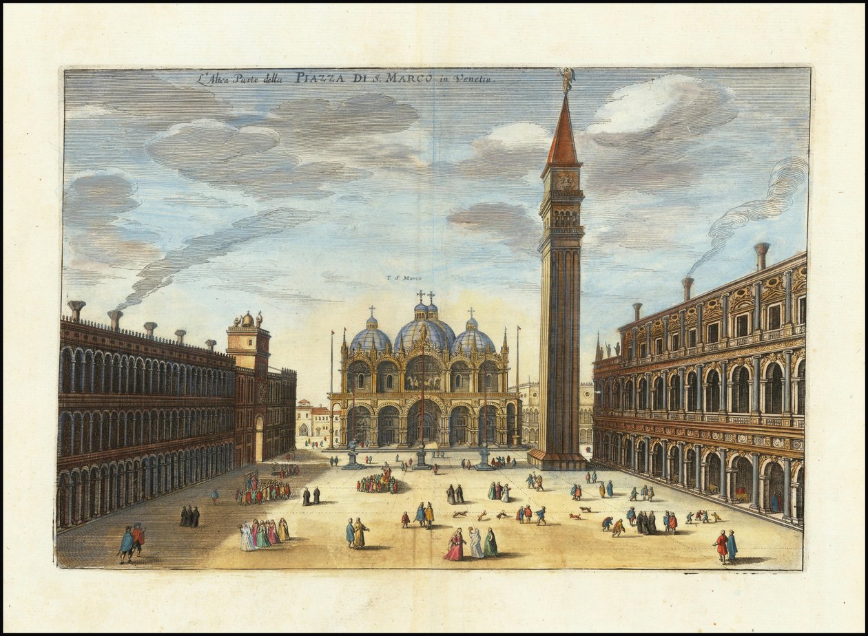 De Altea Parte della Piazza S. Marco Di Venetia door Matthaus Merian