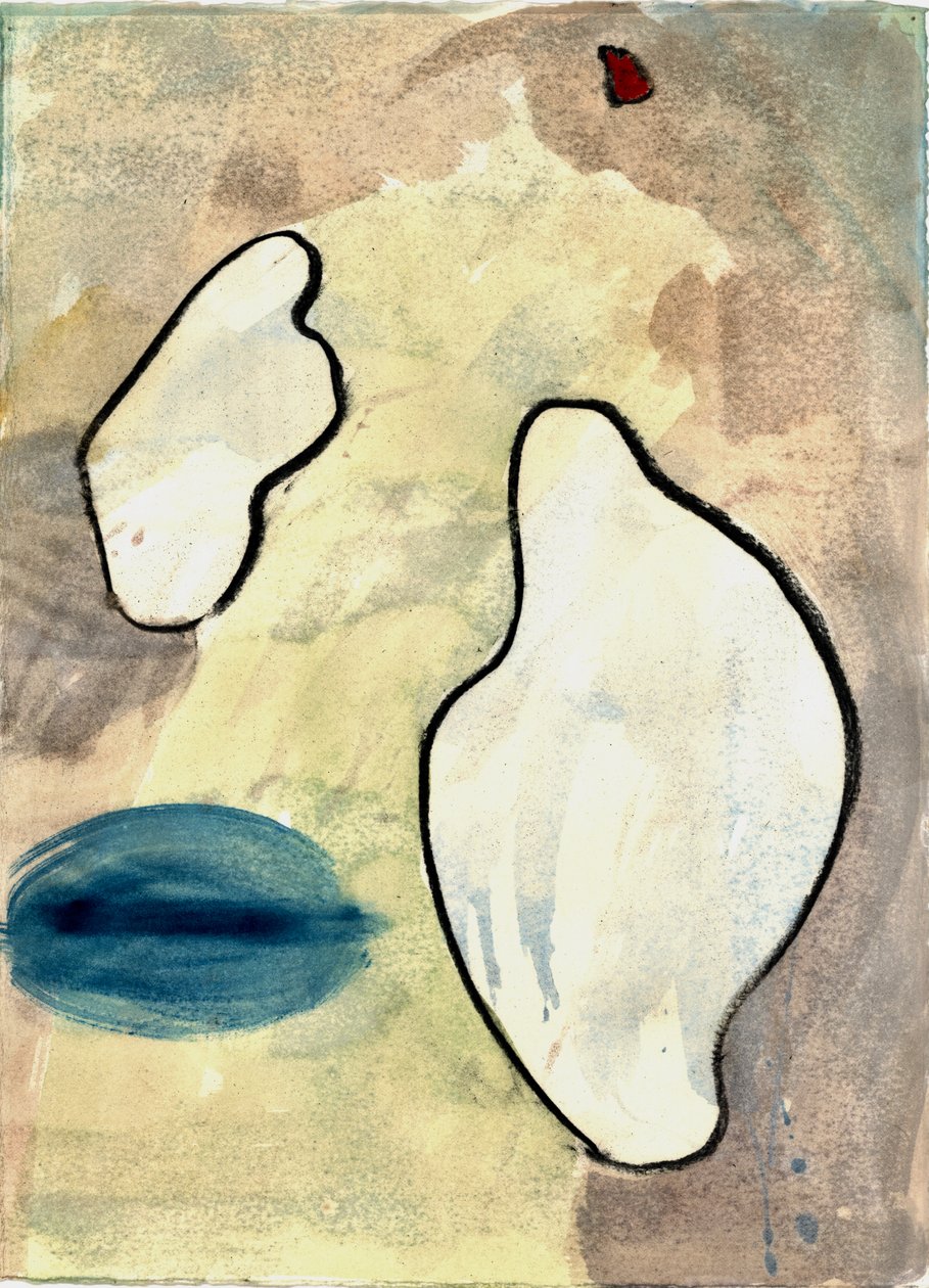 Du Serie Douce Le Matin 3, 2021 (aquarel  houtskool) door Matthew Hilton