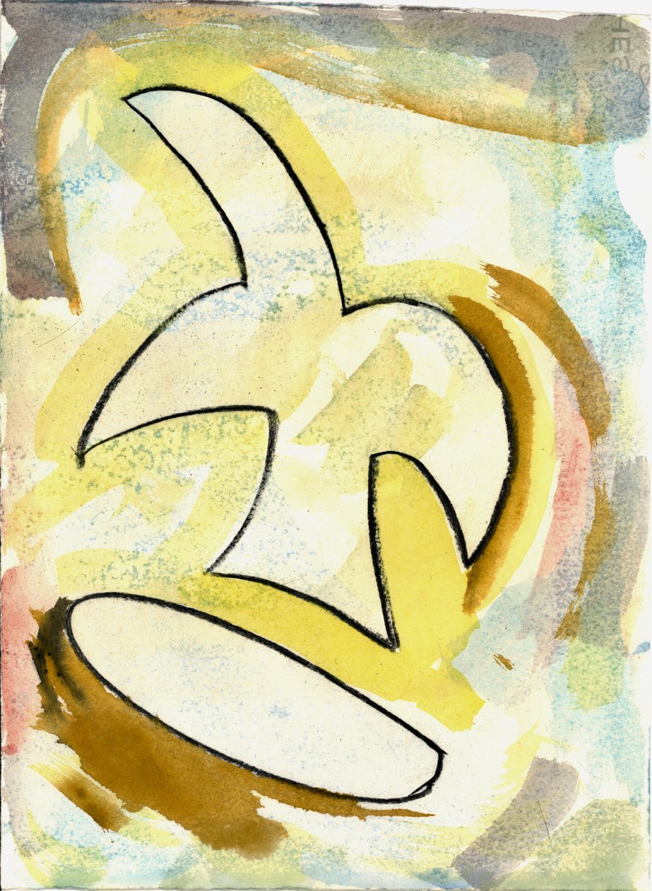 Du Serie Douce Le Matin 4, 2021 (aquarel  houtskool) door Matthew Hilton