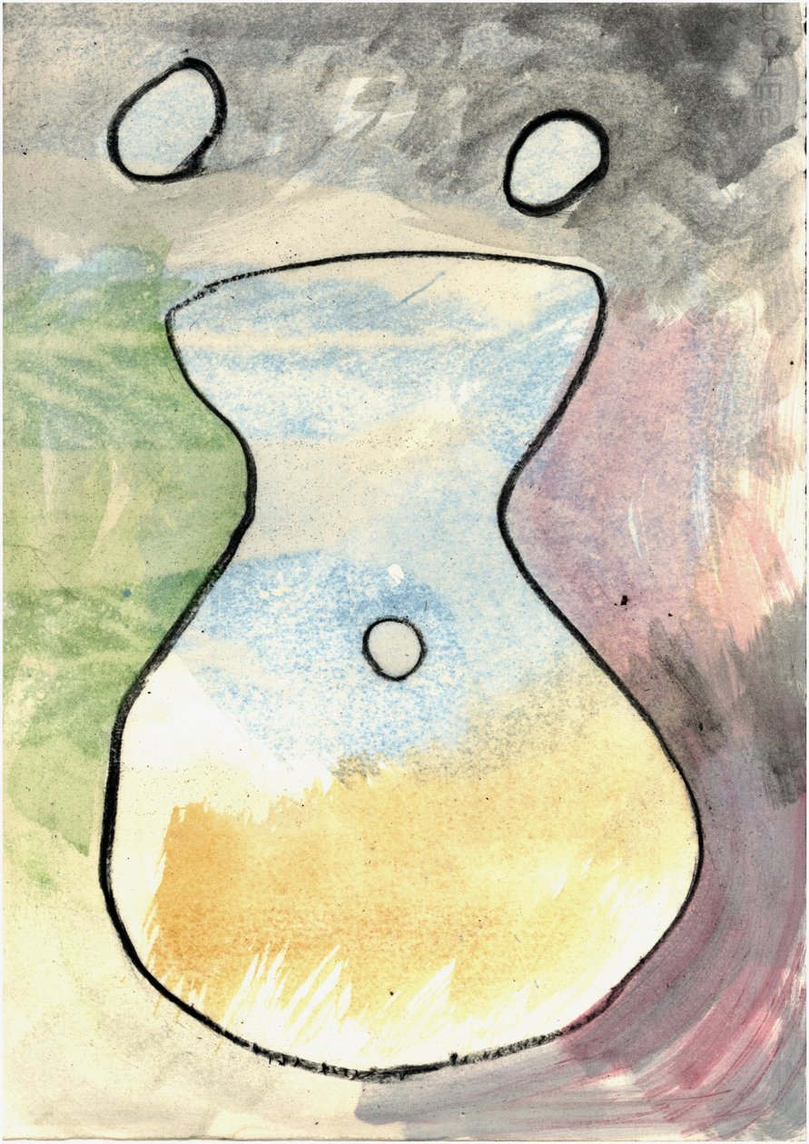 Du Serie Douce Le Matin 6, 2021 (aquarel  houtskool) door Matthew Hilton