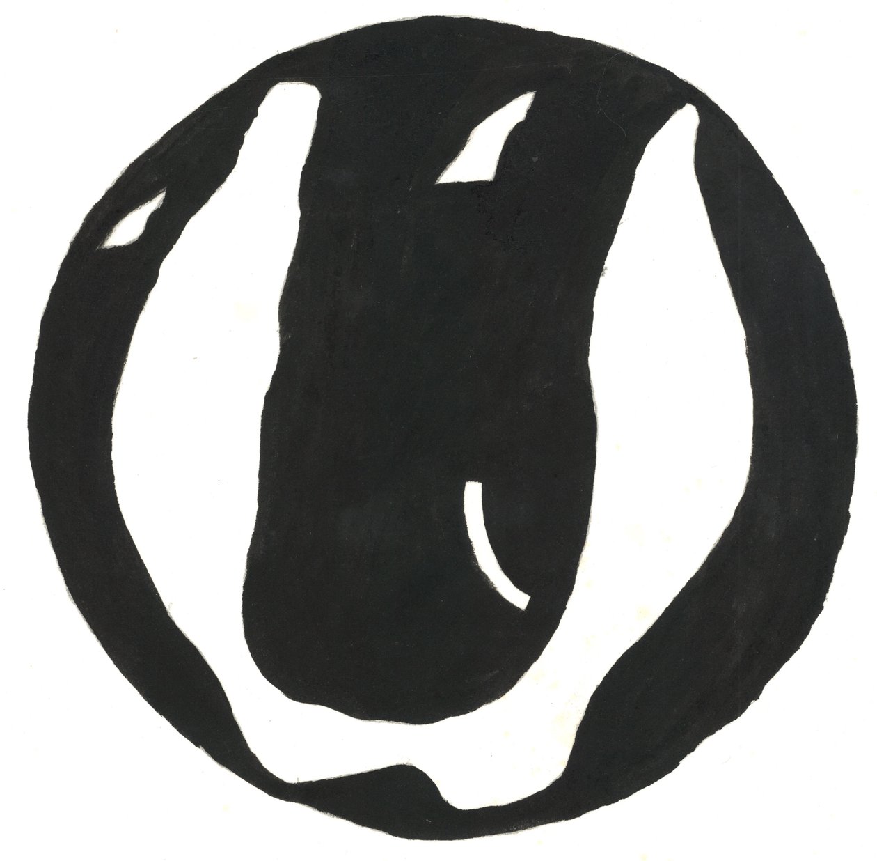 Du Serie Glyphes 12, 2017 (oostindische inkt) door Matthew Hilton