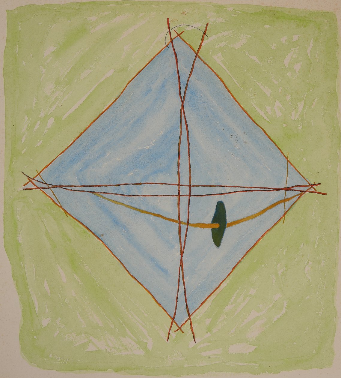 stick chart 6, 2014 (aquarelkrijt) door Matthew Hilton