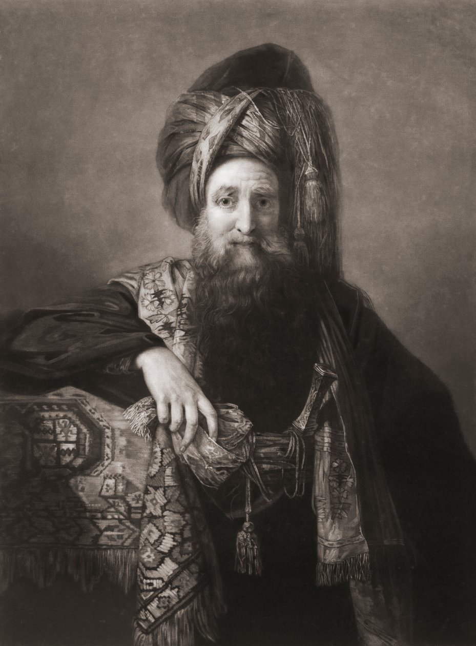 Edward Wortley Montagu. Portret. (prent) door Matthew William (after) Peters