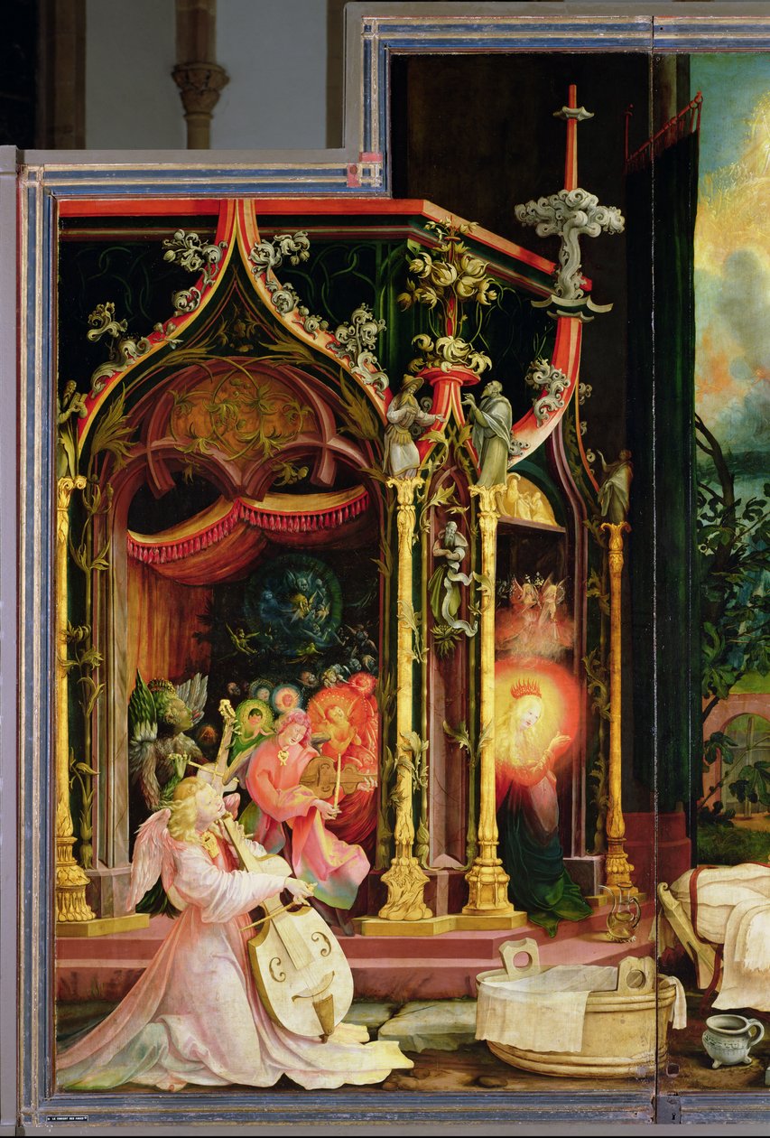 Concert van Engelen van het Isenheim Altaarstuk, c.1512-16 door Matthias Grünewald
