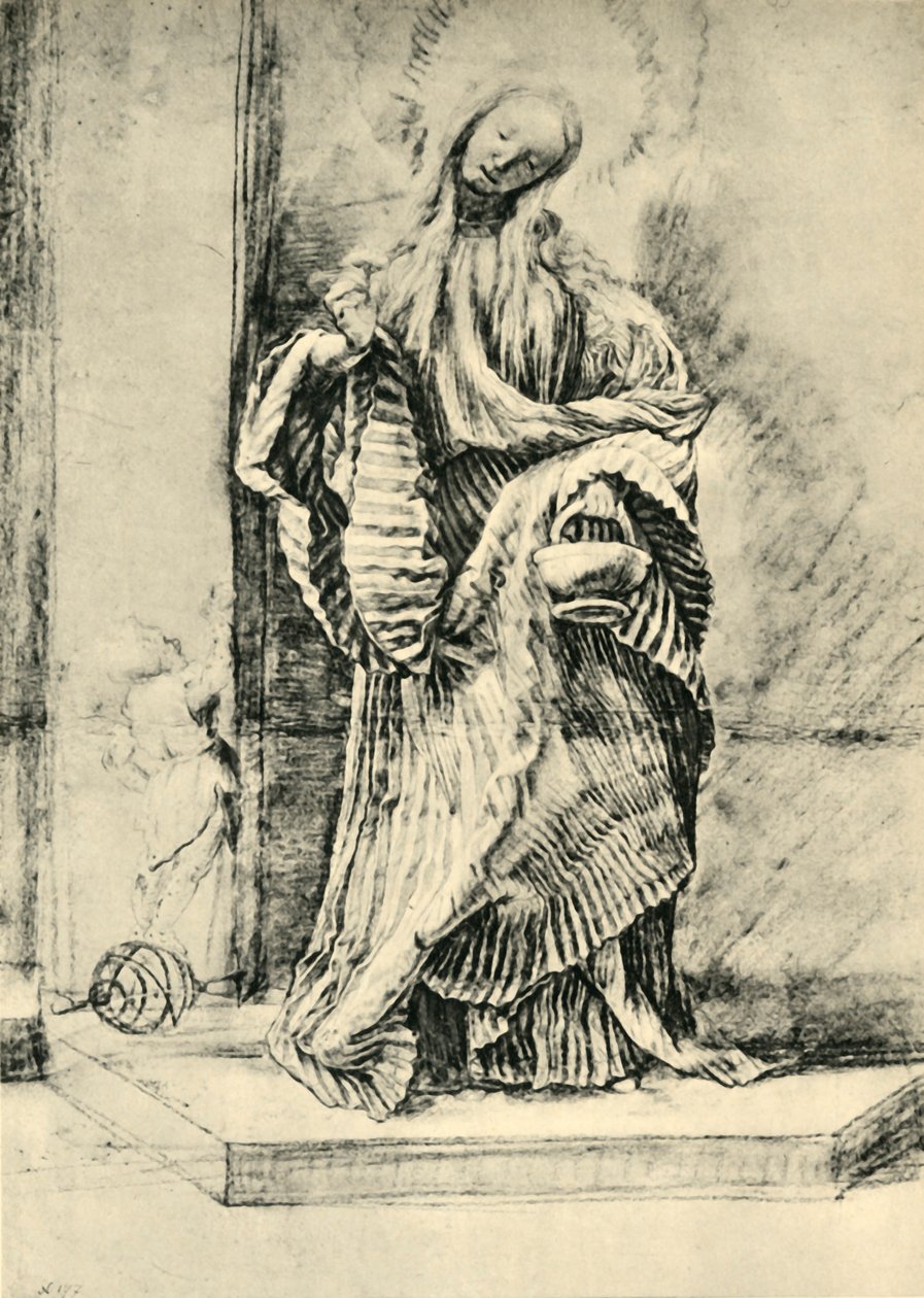 Heilige Dorothea met bloemenmand, c. 1520, 1943 door Matthias Gruenewald