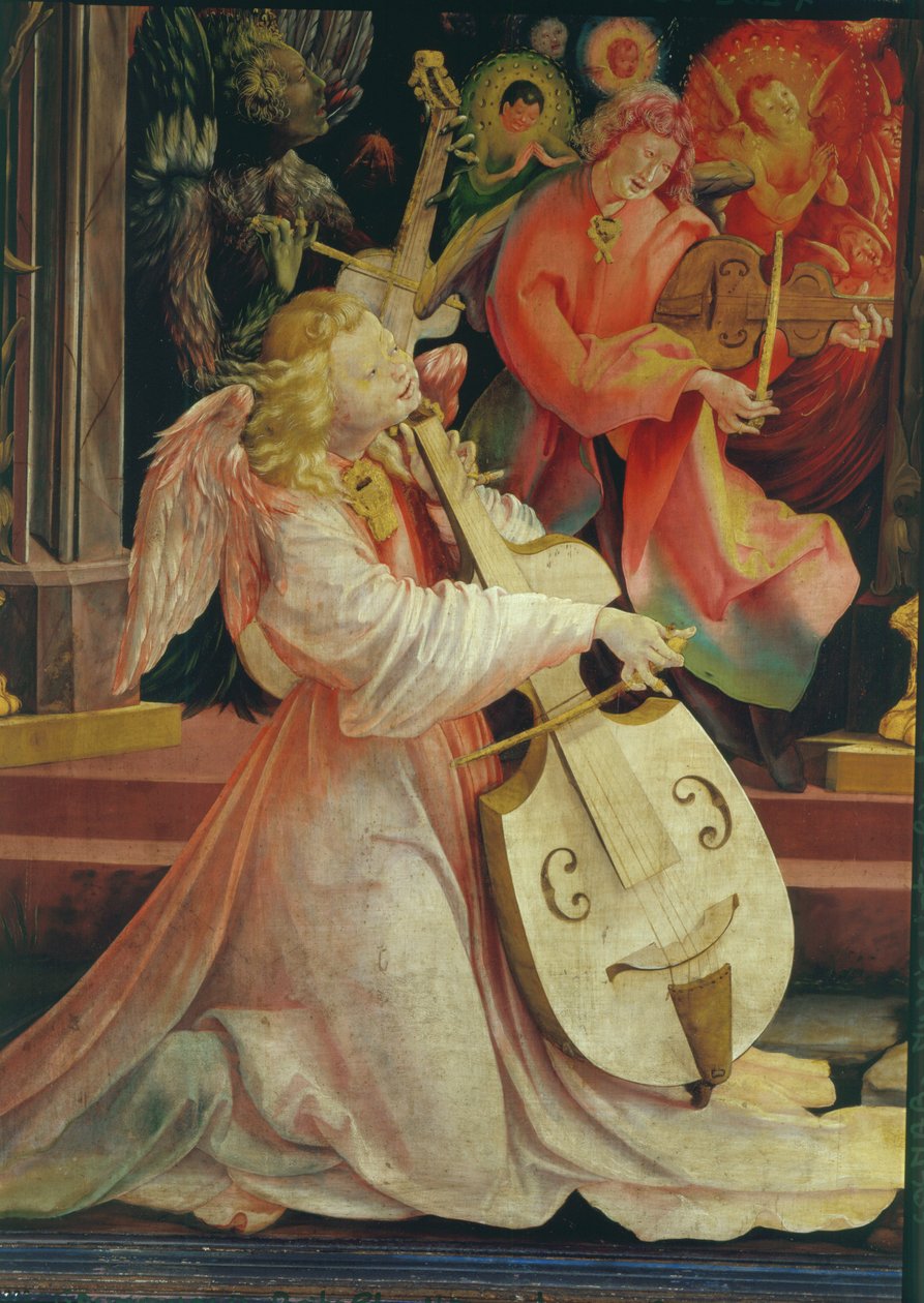 Het concert van engelen, uit het Isenheimer altaarstuk (detail) door Matthias Grünewald