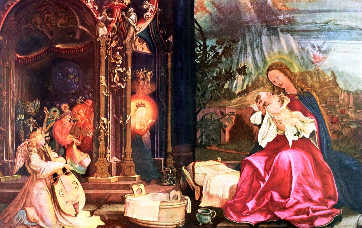 De Geboorte van de Antonins van Isenheim, ca. 1490-1528 door Matthias Gruenewald