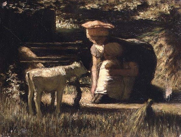 Kennismaken (Het Kleine Geitje) door Matthijs Maris