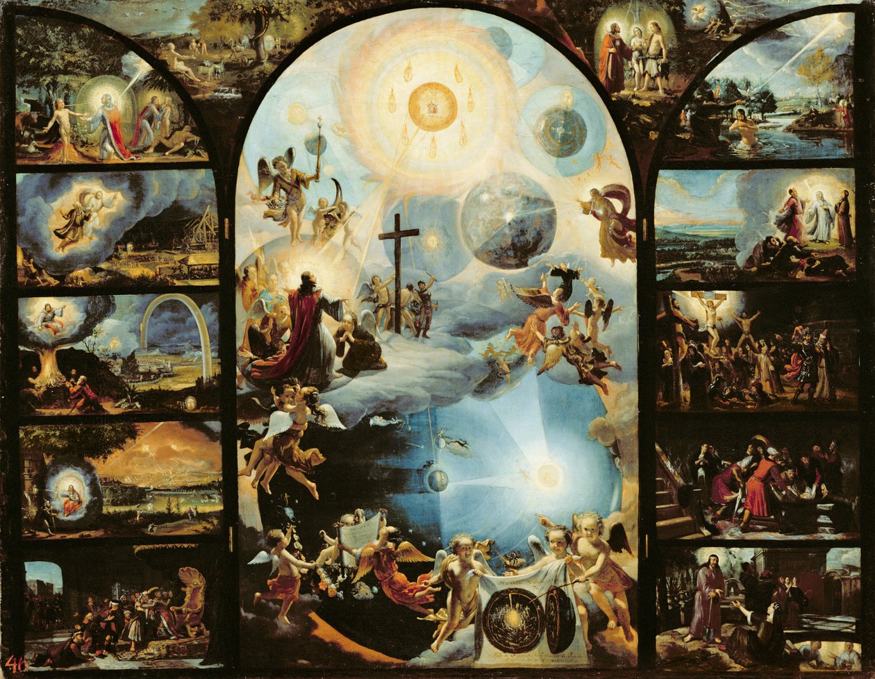 Allegorie van de schepping van het universum door Matthys Naiveu